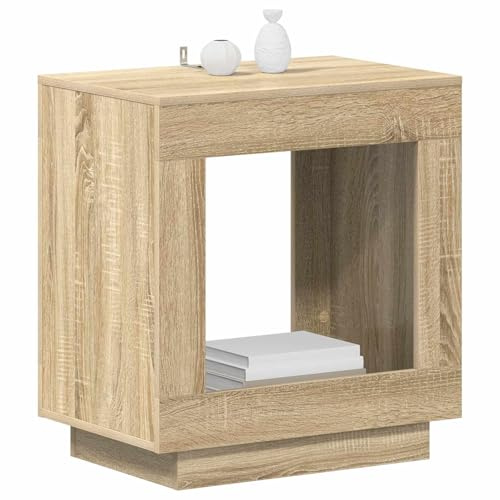 vidaXL Beistelltisch Sonoma-Eiche 60 x 40 x 65 cm Holzwerkstoff, Wohnzimmer, moderner Akzenttisch, rechteckig, stylisch, kompakt, praktisch, langlebig, zeitgemäß
