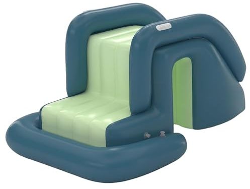 AZIDWERYQ Tobogán Inflable para Piscinas elevadas, tobogán de inflado rápido para Juegos de Verano en el Patio Trasero (Verde), Agua Inflable