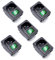 Oiyagai 5 Stück IEC320 C14 Einlassmodul-Stecker, männlich, Steckdose mit Wippschalter, AC 250 V, 10 A, grünes Licht