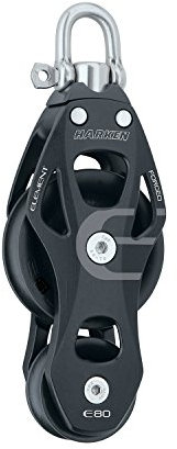 HARKEN Block Element Violin/Wirbel 80 mm Scheibe für Tau bis 14 mm