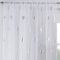 Maple Textiles Stunning Metallic Print Tree Design Sheer Voile Curtain Panel Slot Top Rod Pocket Heading (White Silver, 90 229 cm)