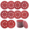Glarks Assortiment de 100 disques abrasifs à 8 trous pour poncer à papier abrasif 15 cm