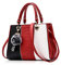 NICOLE & DORIS Damen Handtasche Umhängetasche Henkeltasche Kuriertasche Elegant Damen Handtaschen mit Kaninchen Pelz Kugel Plüsch Schlüsselring Weinrot 1
