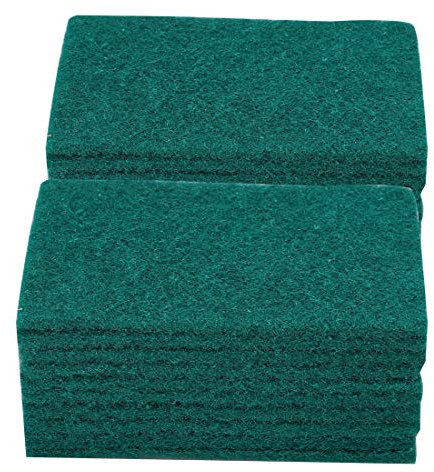 sourcing map 20 estropajos antiarañazos de 6 x 4 pulgadas para estropajar cocina, lavavajillas, verde 1