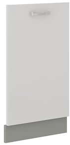 Kuechen-preisbombe Frontblende Geschirrspüler vollintegriert 45 cm Weiß Hochglanz Küche Bianca Grey