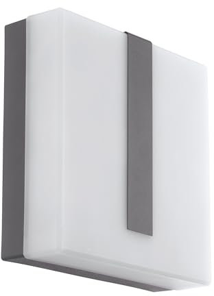 EGLO Smart Home LED Wandlampe Torazza-C, Wandleuchte außen, Außenleuchte dimmbar, Kunststoff, Stahl in anthrazit, Kunststoff in satiniert, Außenlampe warmweiß, IP44