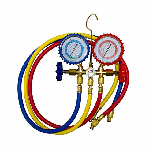 Todoelectrico Manometer mit Manometer für Klimaanlage R32 und R410