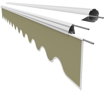 VANA Markisenstoff Volant für 3 m Markise Ersatzstoff Markisentuch Bespannung Sonnenschutz, nur Volant, fertig genäht, Maß 2,82 x 0,21 m, Design SPD048
