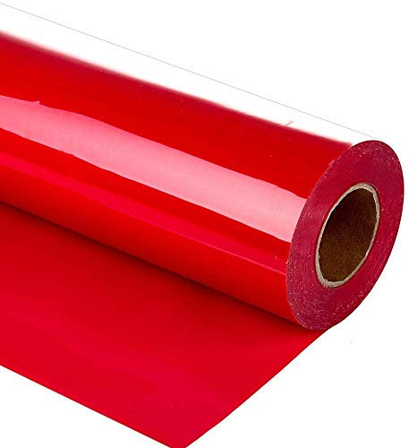 HIKENRI Heat Transfer Vinyl Bundle 12 x 10' Feet Rolls, HTV for Silhouette Cameo Easy to Cut & Weed, DIY Heat Press Design for T-Shirt, Clothes, Hats and Other Textiles (Red)