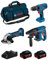 BOSCH Kit 18V BK304BAG (Martello Perforatore GBH 18V-21 + Trapano a Percussione GSB 18V-21 + Smerigliatrice GWS 18-125 V-LI + 2 Batterie di 4,0 Ah + Caricabatterie + Borsa)