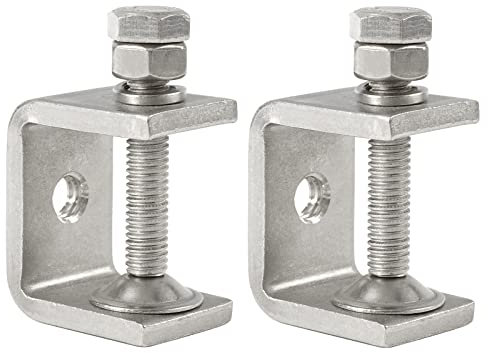 2Pcs C-Clamp 304 Stainless Steel G-Clamp Tiger Clamp Heavy Duty Woodworking Clamp Home Improvement and Automotive Repair Tools with Wide Jaw Openings (30MM)