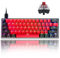 Guffercty kred Gk61 60% Mechanical Keyboard Linear Red Switch Hot Swappable 60 Percent RGB Wired Gaming Keyboard with Backlit PBT Keycaps Type-C for Win/PC/Mac (Gateron Optical Red, Milan)