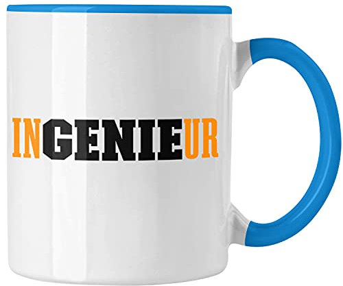 Trendation - Ingenieur Tasse Gadget Geschenk Ingeneur Kaffeetasse Geschenkidee (Blau)