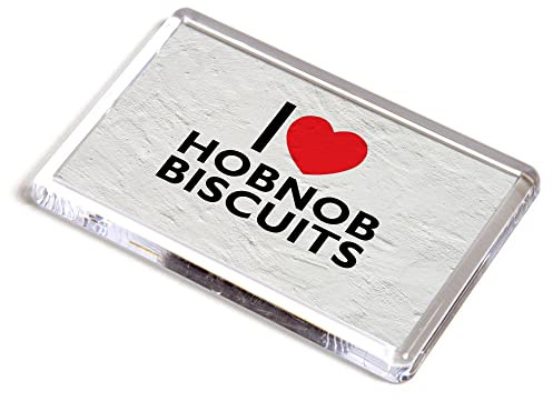 FRIDGE MAGNET - I Love Hobnob Biscuits - Novelty Food & Drink Gift