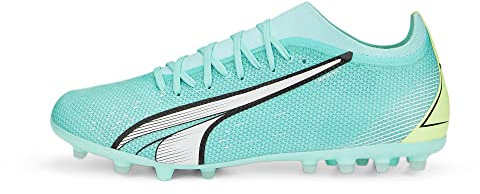 PUMA Herren Ultra Match MG Fussballschuh, Electric Peppermint White-Fast Yellow, 41 EU