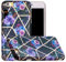 nancencen Handyhülle für iPhone 6 / iPhone 6s Hülle, Premium TPU Ultra Dünn Silikon Transparent Softshell Schutzhülle, Stoßfest Bumper Glitzer Marmor Blume Design Case Cover (Schwarz Lila)