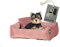 Rohrschneider kuscheliges und waschbares Hundebett - Hundesofa für kleine Hunde, Rosé, inkl. Hundekotbeutelset