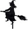 PRETYZOOM Gartenstecker Acryl Gartendeko Rost Stecker Gartenschild Hexen Garten Pfahl Gartenfigur Dekostecker für Halloween Garten Rasen Hof Terrasse Gruselige Dekoration Schwarz