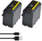 PowerTrust 2x 7800mAh NP-F960 NP-F970 Battery with USB-C Port for Sony NP-F570 NP-F750 NP-F770 NP-F550 HR672C YN600L VL-500T Video LED Light F100 Field Monitor HDR-FX7E HVR-Z1C