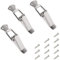 3 Stück Spannverschluss, Spannverschluss Edelstahl, Hebelverschluss, Kistenverschluss, Verschluss Haspe, Mit 12pcs Schrauben, Für Case Box, Toolbox, Schublade, Schrank, Truhe (Silber)