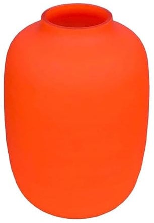 Designer Vase pulverbeschichtet Handarbeit Glasvase Mundgeblase Dekoration Deko Tischvase NEUHEIT 29cm (Neon Orange)