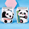 croselyu Panda-Desktop-Kalender 2024, einfacher einfarbiger Cartoon-Mini-Kalender, kreative Desktop-Dekoration, tragbarer kleiner Tischkalender, Kalender, 9,2 x 7 cm (weiß) (2 Stück)