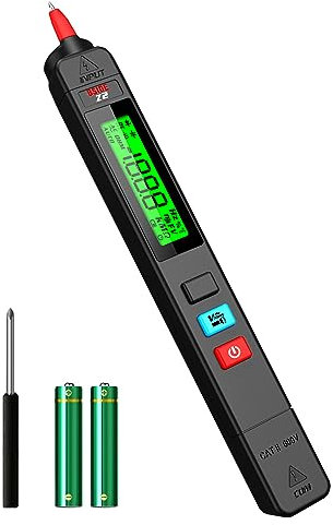BSIDE Z2 Penna Rilevatore di Tensione Tester di Tensione AC 12-300V con Cicalino & Allarme Visivo Tester Dispersione Elettrica Senza Puntali Tester Fili Elettrici con Torcia e Batteria per Casa