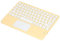 Bewinner Tastiera Touch Wireless, Tastiera Compatta retrò con Copritasti Rotondi, Tastiera Touchpad Silenziosa Sottile per Tablet, Laptop, con Batteria Ricaricabile, Cavo USB (Giallo)