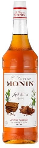 Monin Sirup Spekulatius (1 x 1,0l) - für Getränke und Desserts 100 Prozent natürliche Zutaten weihnachtliche Würze Zimt - Geschmack