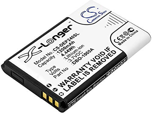 1200mAh / 4.44Wh Ersatzakku kompatibel mit Doro 1370, 1372, 2404, 6040, 6060, 7439, DBO-1000A
