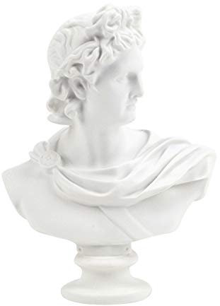 Beisto Apollo-Statue, antike, griechische Statue, Dekoration, griechischer Gott, Kunstharz, Mythologie, Skulptur für Schreibtisch, Wanddekoration, Weiß, 15 cm