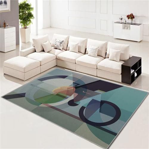 Teenager Mädchen Deko Aesthetic Zimmer Deko Spielteppich Mädchen Kinderzimmer Teppich Farbe geometrisches Design Haushalt Nachttisch Teppich Schalldämmung Komfortabel Küchenteppich Waschbar 80X120cm