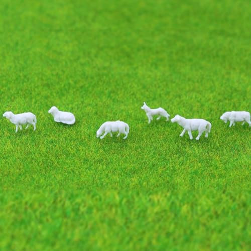 per Modello Railway Animals Model, 18 Pezzi Bianco Pecora Animali Per HO Scala Ferroviaria Modello 6 Stili Assortimento, 3VYB4C73BK8M5Q85D52916U
