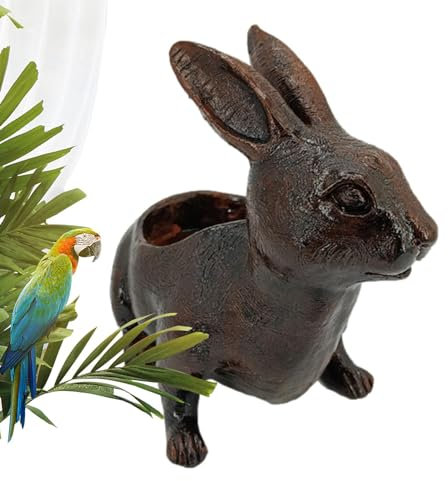 Tier Pflanztopf | Miniatur Pflanzenhalter Kaninchen Häschen Pflanzgefäß - Niedliche Gartentöpfe Pflanztöpfe Harz Deko Blumentopf Bunny Pot für Sukkulenten Pflanzen