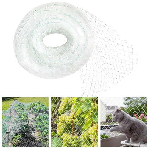 Katzenschutznetz, Balkonnetz, 5 x 5m Balkonnetz für Katzen, Katzennetz Balkon Ohne Bohren, Vogelschutznetz Engmaschig, Vogelnetze Vogelschutznetz für Gartenzäunen, Zäunen, Obstgärten