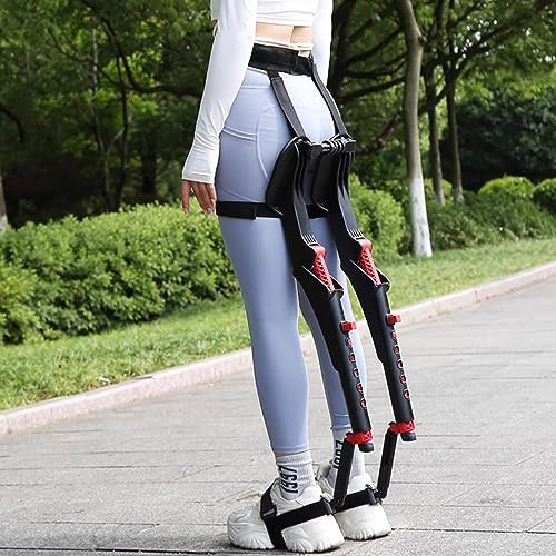 LANAZU Tragbarer unsichtbarer Stuhl, tragbarer Exoskelett-Aufhängungsstuhl, 3-stufig höhenverstellbar, geeignet für Camping (Bearing 150kg)