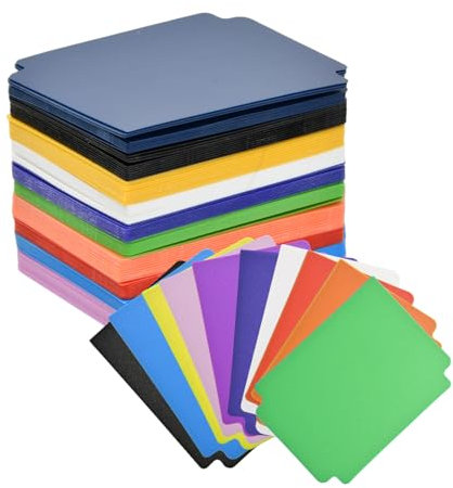 100 Pcs Separador de Cartas, 7x9,5cm, 10 Colores Separadores de Tarjetas Coleccionables, Reutilizable Divisores de Tarjetas de Plástico con Pestañas para Clasificar Carpetas