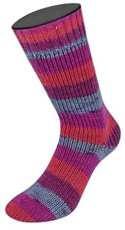 MEILENWEIT 8-fach 150g Print 9971 - Orchidee/Marine/Bordeaux/Kirschrot