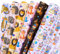 Larcenciel Geschenkpapier Geburtstag, Verpackungspapier mit Tiermotiven, Geschenkpapier Kinder Dino Pferd Elefant Leopard Igel Löwe, Geschenkpapier Baby für Mädchen Junge Urlaub, 6 Blatt, 70x50cm