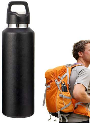 Insulated Travel Coffee Mug, Stainless Steel Tumbler Bottle, Large Capacity Travel Mug, Keeps Drinks Hot/Cold, Perfect for Cycling, Mountaineering, Running, and Driving