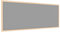 ALLboards Filztafel mit Holzrahmenn 100x40 cm, Grau