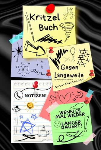 Notizbuch Kritzelbuch gegen Langeweile Notizheft Zeichenbuch wenn es doch mal wieder länger dauert am Telefon Warteschleife Arbeit Büro Besprechung ... Eintragbuch Frust Tagebuch Wutbuch 02B07