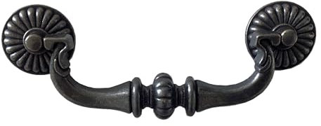 LKSGJSNB Vintage Look Antik Schwarz Bronze Schubladenknopf Schubladengriff Kommode Schrankknopf Küchentürknopf Hardware(Bail Pull 4.5 (114 mm) Holes)