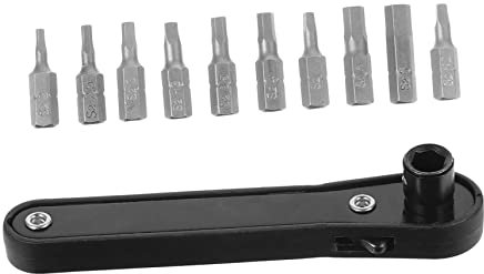 LIFKOME Tournevis À Cliquet Rechangeable 11 Pièces Outil De Réparation À Domicile Bidirectionnel