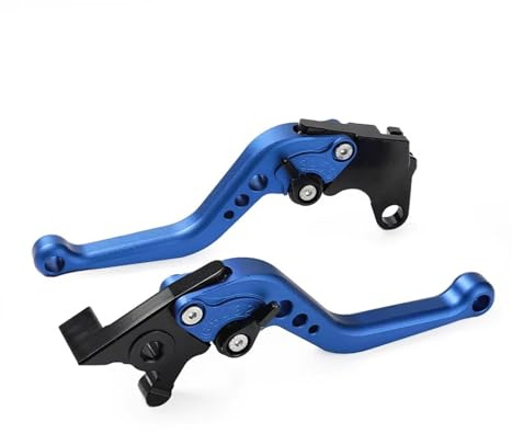 MFTGRS Für Y&amaha MT125 MT-125 YZF-R125 YZF R125 MT 125 XSR125 2016-2024 Kurzer Griff Einstellbarer Bremshebel Kupplungshebel Handhebel Motorrad Bremskupplungshebel(BLAU)