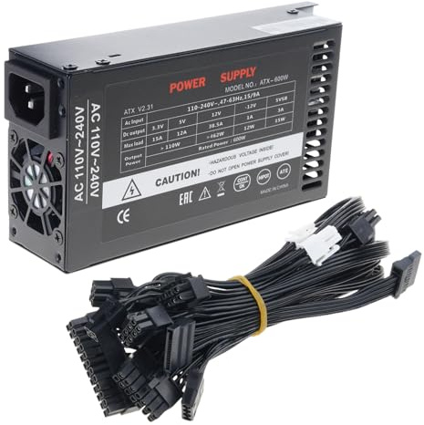 600W Full Modulars 1U Flexs ATXs PSUs PC Power Supply 110-264V for K39 ITX Case Game