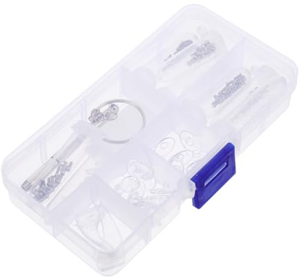 KONTONTY Eyeglass Repair Kit with Screwdriver and Storage Box Precision Eyewear Repair Tools for Sunglasses Watches Small Electronics Spectacle Screws Replacement and Maintenance