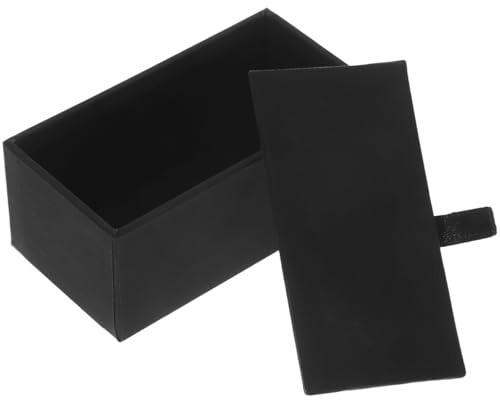 BESPORTBLE Boîte À Boutons De Manchette Boîte Cadeau Bijoux Portable Pour Rangement Et Présentation Organiseur De Voyage Réutilisable 8.50 X 4.50 X 3.50 cm Noir