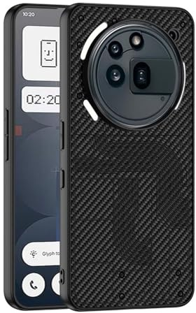 Wigento Für Nothing Phone 3a Pro GKK Skin Feel Design Kunstleder Schutz Hülle Carbon