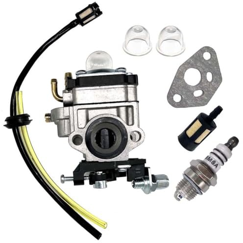 BOOSTI Vergaser Satz mit Zündkerze Benzinfilter für AL-KO Alko BC260 B, BC410, BC4535, BC4125, FRS 410, FRS 4125 Motorsense Freischneider